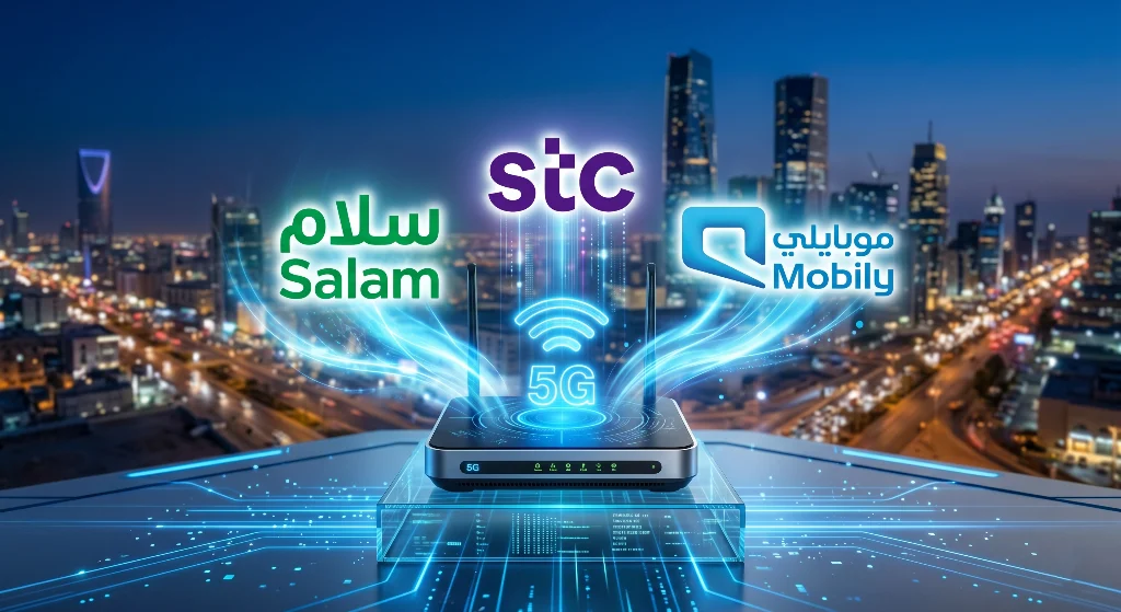 مقارنة باقات إنترنت 5G المنزلي في السعودية 2026 1 مقارنة باقات إنترنت 5G المنزلي في السعودية 2026